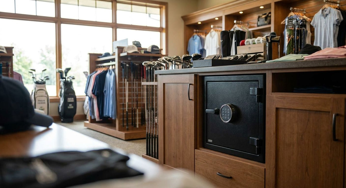 Safes for driving range and golf course pro shops
