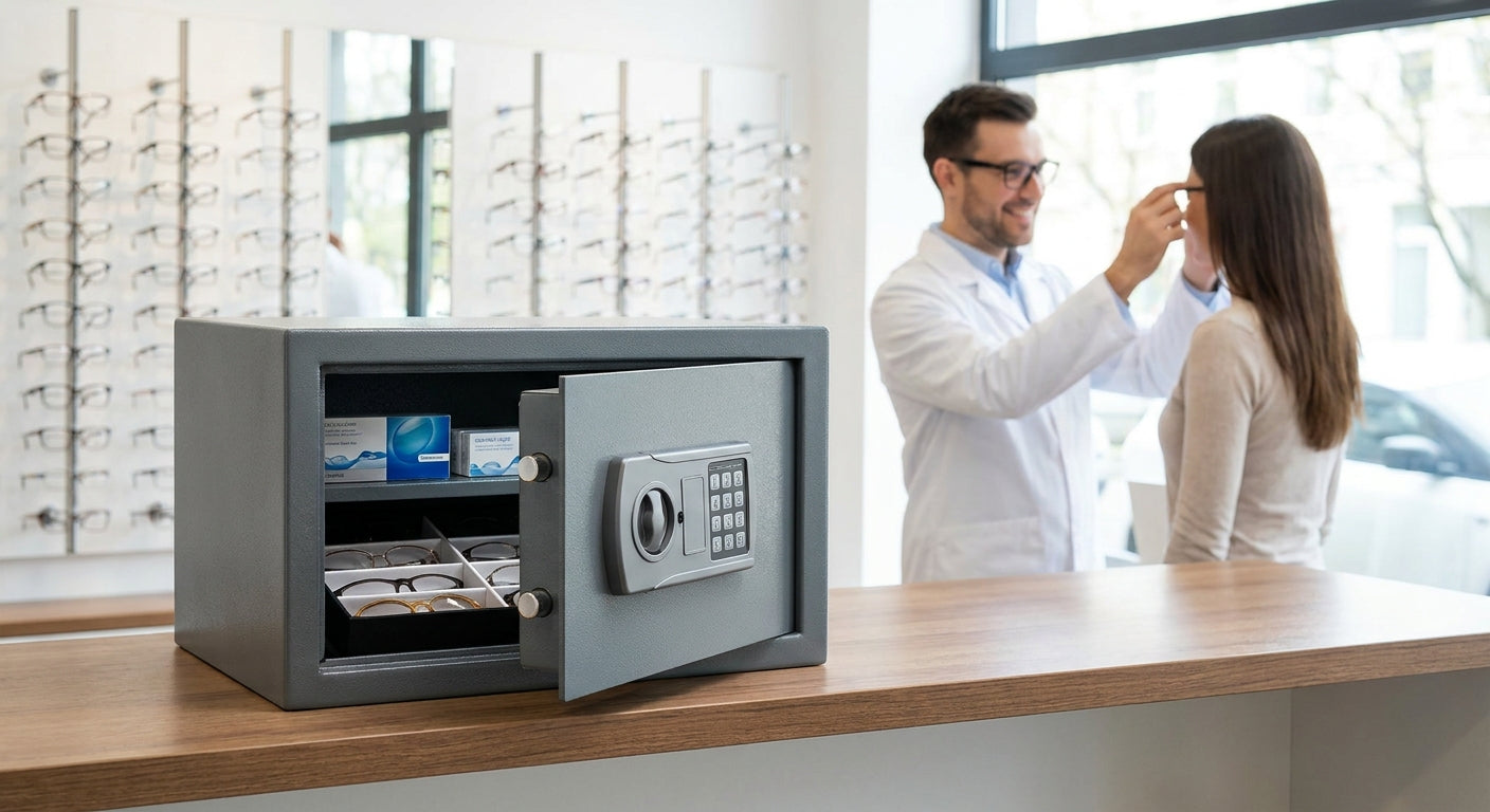 Safes for optometrists and eyewear retailers