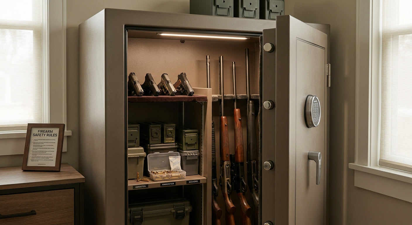 How to store firearms and ammunition safely and legally