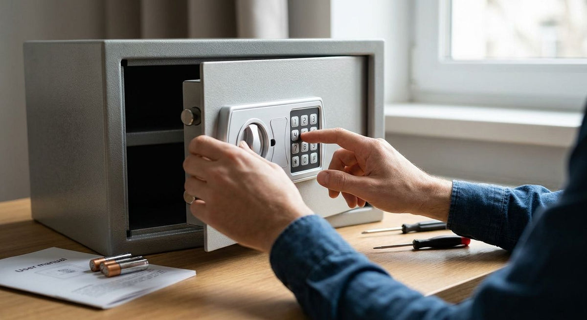How to set up a digital safe lock for the first time