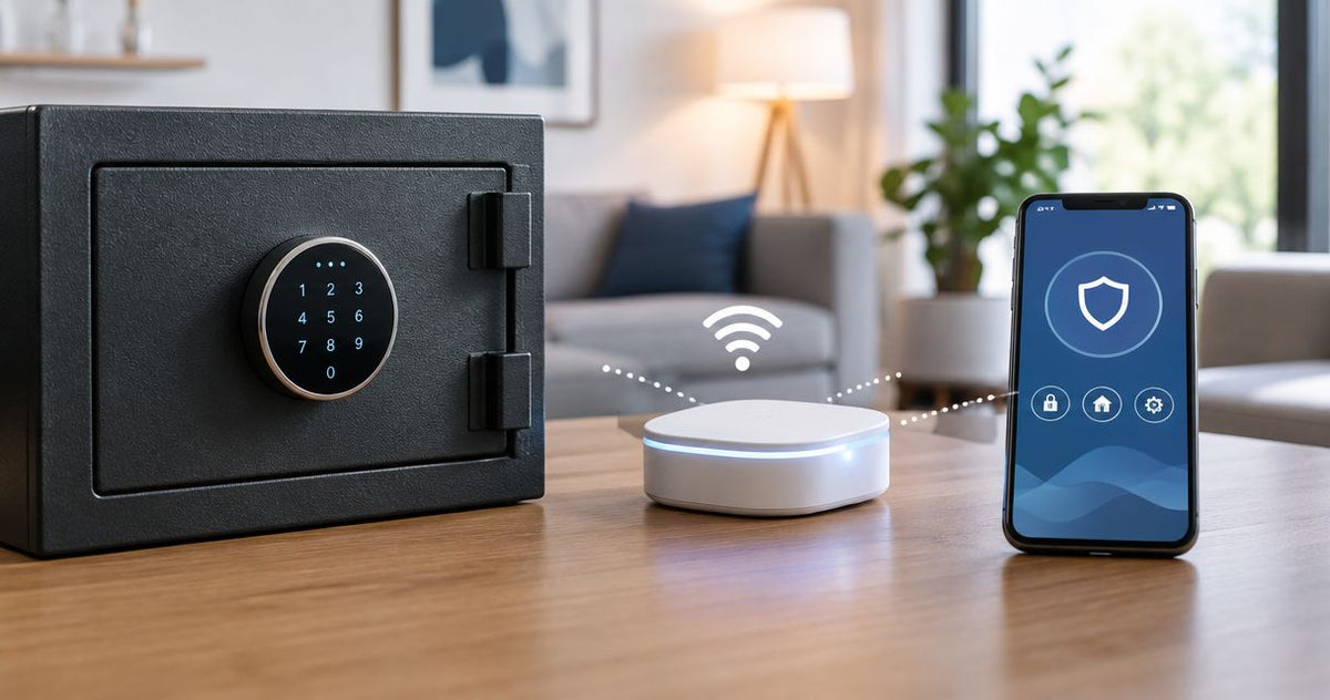 How to connect a safe's digital lock to a smart home automation hub