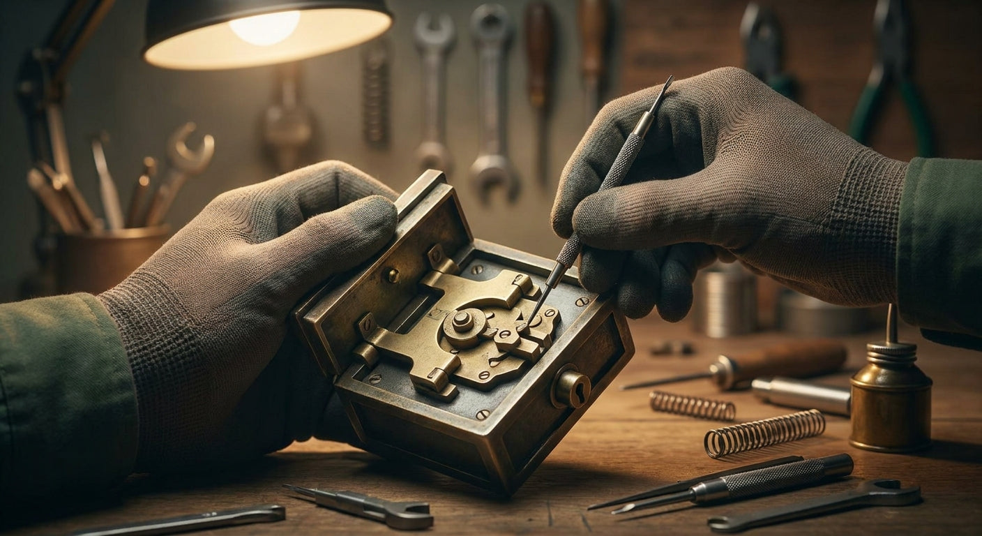 How to service a safe lock