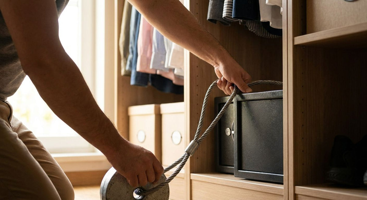 How to secure a safe in a rental without drilling or bolting