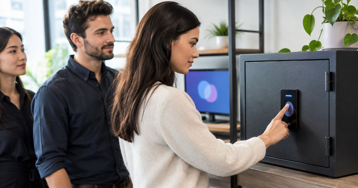 How to connect a biometric safe to multiple staff fingerprints