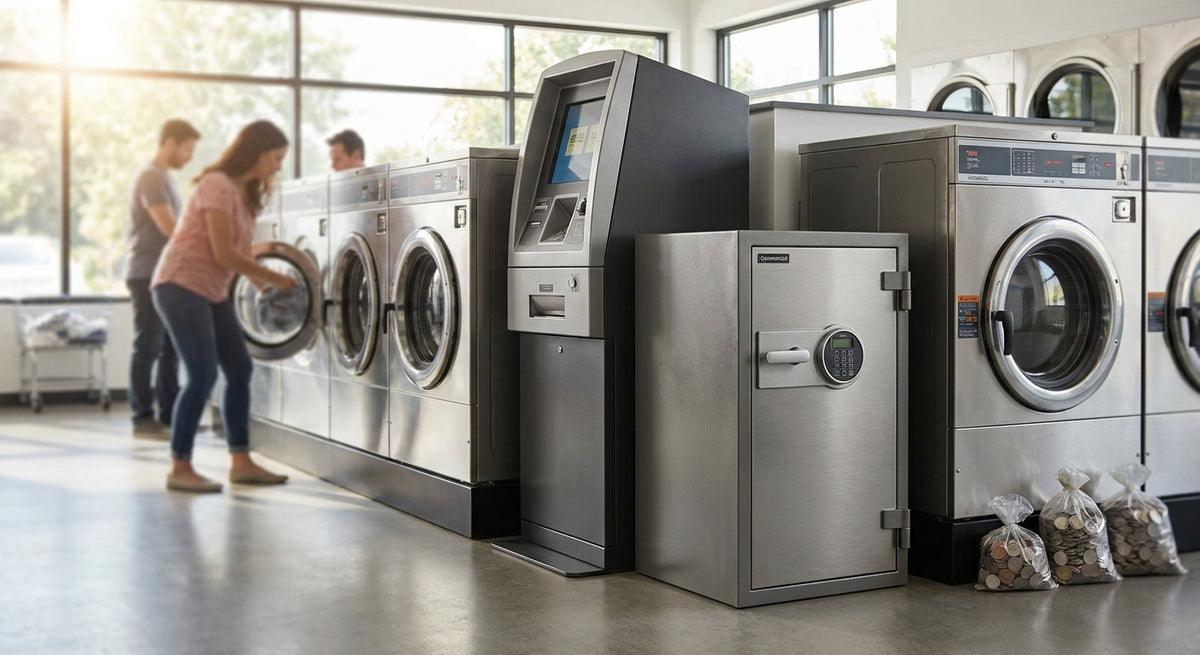 Safes for laundromats and coin laundries