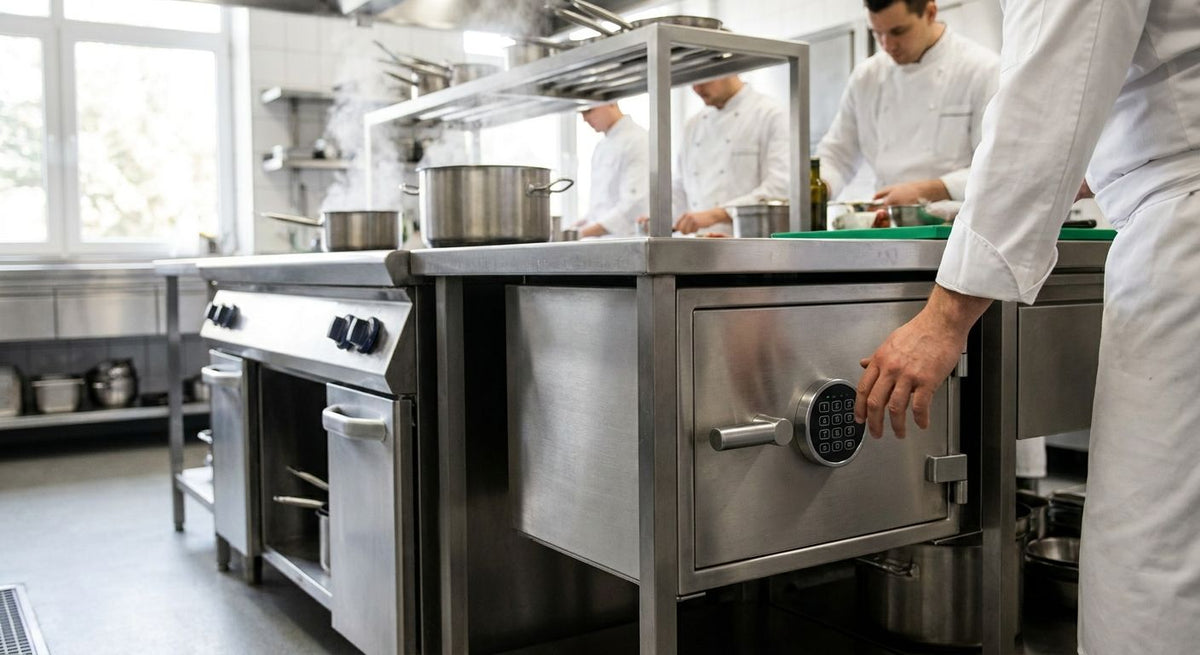 Safes for commercial kitchens and shared kitchen operators