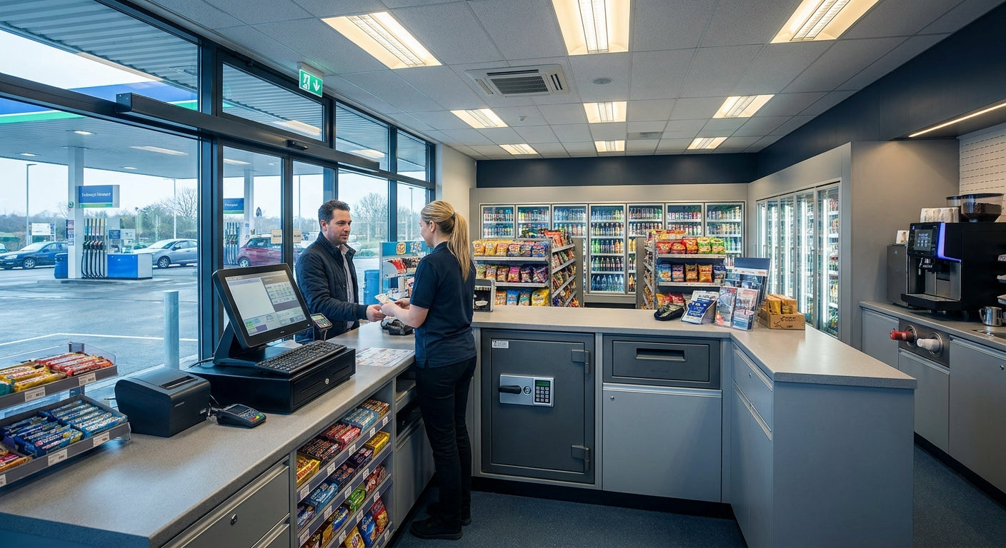 Safes for petrol stations and convenience stores