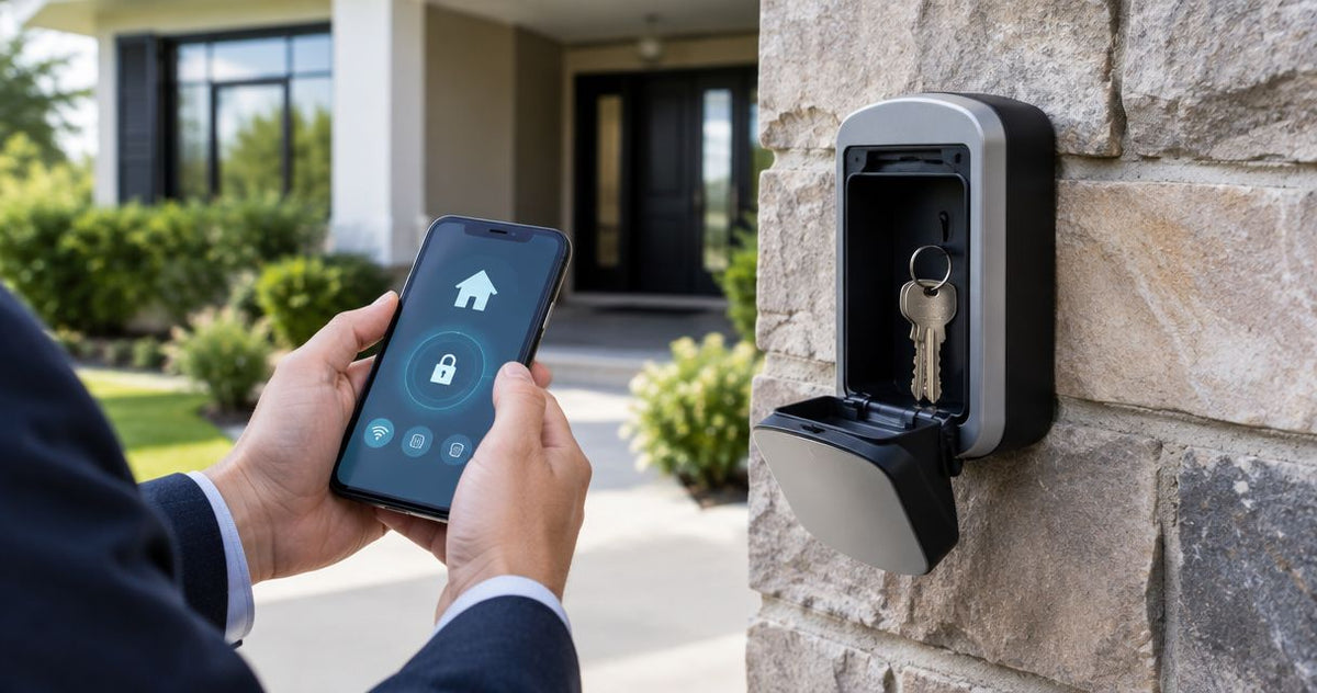 How to connect a key safe to a real estate lockbox network