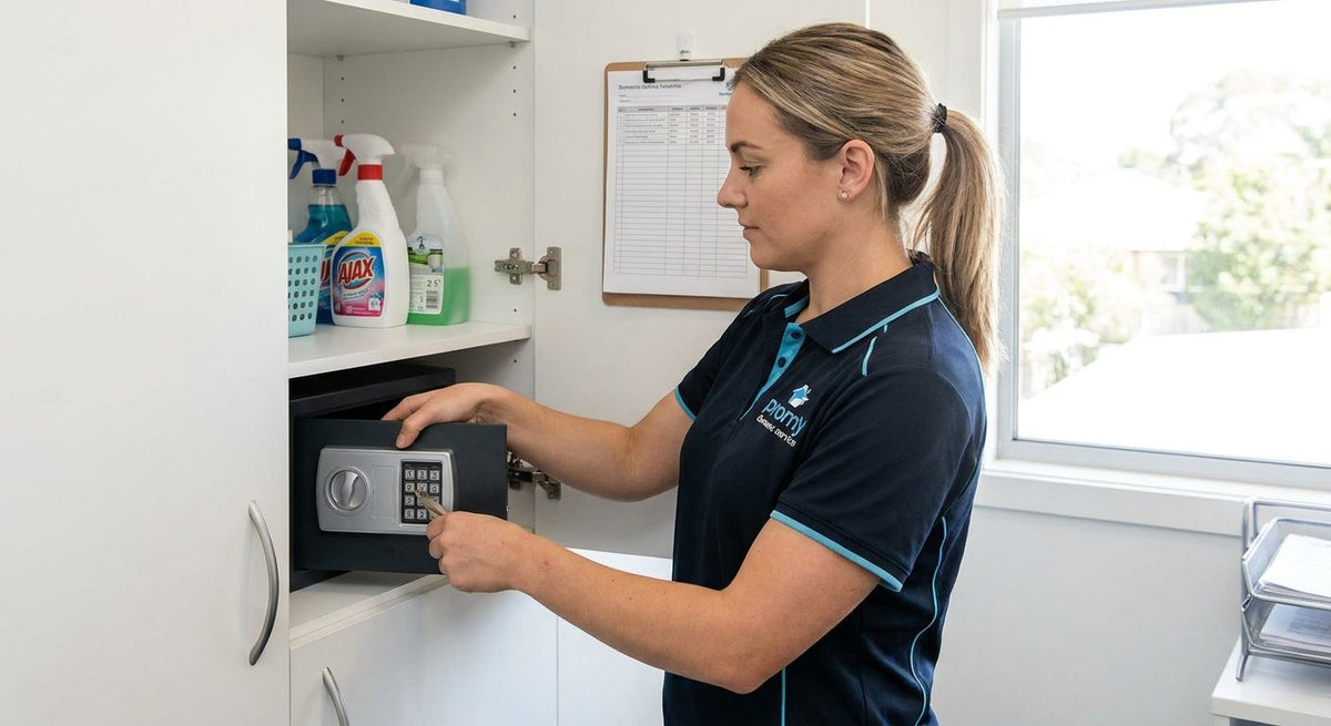 Safes for house cleaning and domestic service franchises