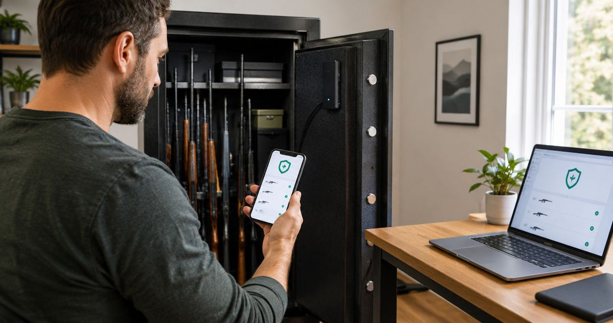 How to connect a gun safe to a firearms storage logbook app
