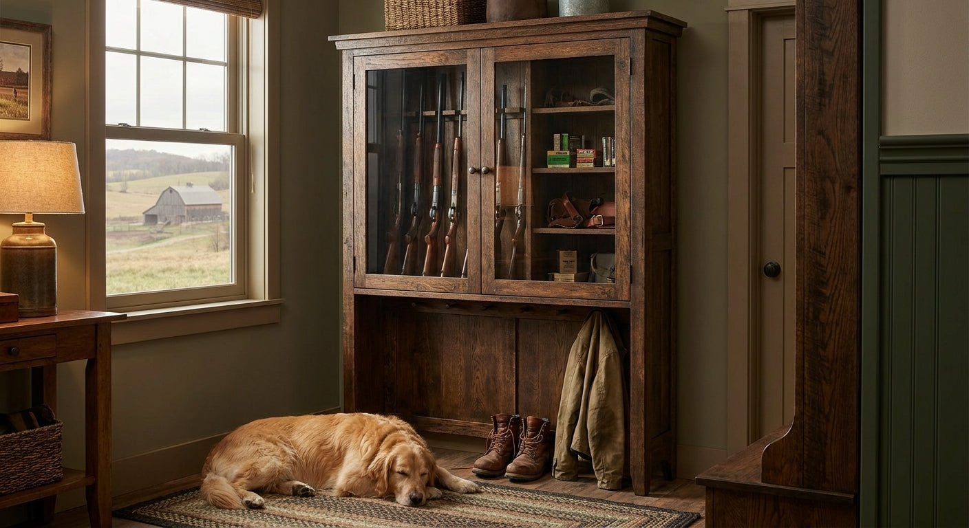 Gun cabinets for farm and rural properties