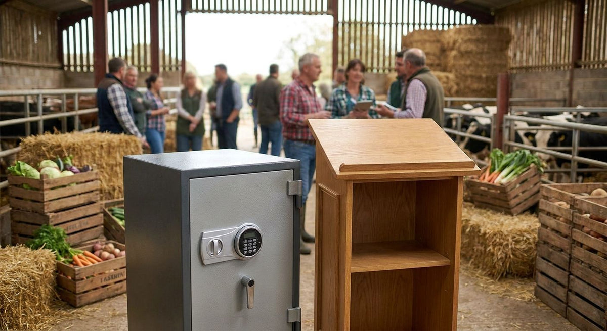 Safes for livestock and produce auction houses