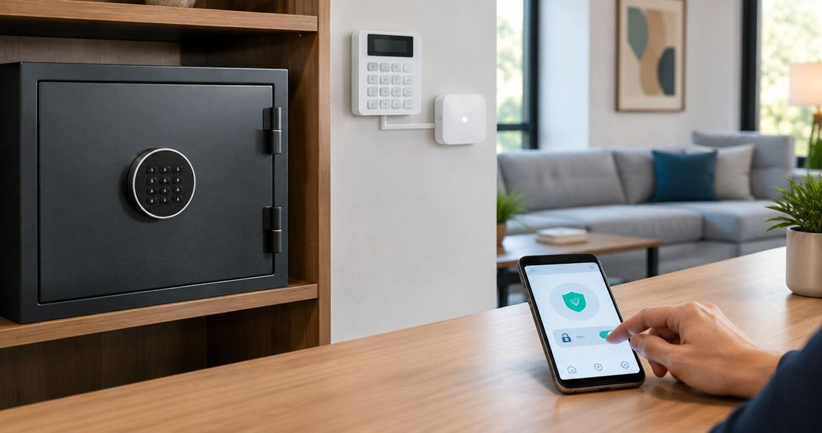 Automatically lock your safe when your alarm system arms
