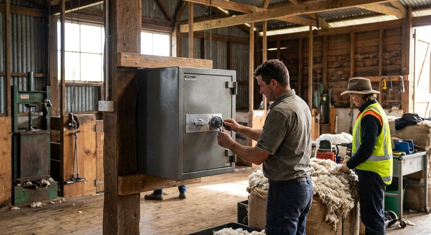 Safes for shearing sheds and rural contracting crews