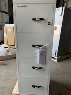 DAMAGED ChubbSafes Fire File 4 Drawer 25" Filing Cabinet 6