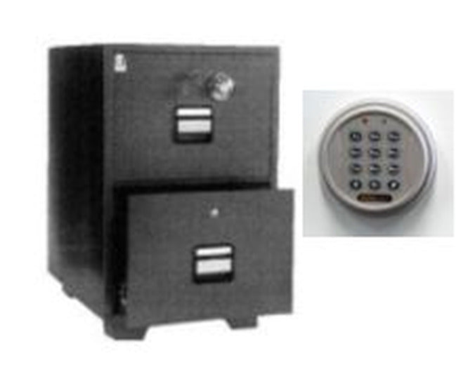 LOCKTECH - 2-Drawer Fire Resistant Filing Cabinet 1