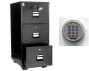 LOCKTECH - 3-Drawer Fire Resistant Filing Cabinet 1