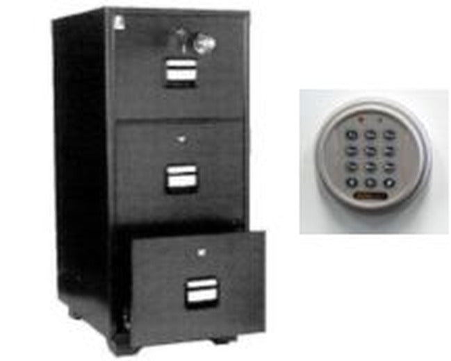 LOCKTECH - 3-Drawer Fire Resistant Filing Cabinet 2